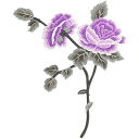 ワッペン 刺繍 花 牡丹 縫い付け 左右対称 ハンドメイド 装飾 リメイク 補修 衣類 バッグ チャイナ風 大人 おしゃれ エレガント