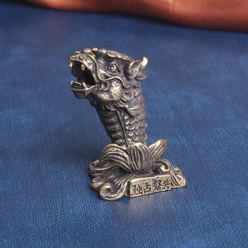 Other - 真鍮 置物 アンティーク調 工芸品 彫刻 卓上 家庭用 インテリア オーナメント オブジェ コレクション 銅 ブロンズ 装飾 飾り 龍