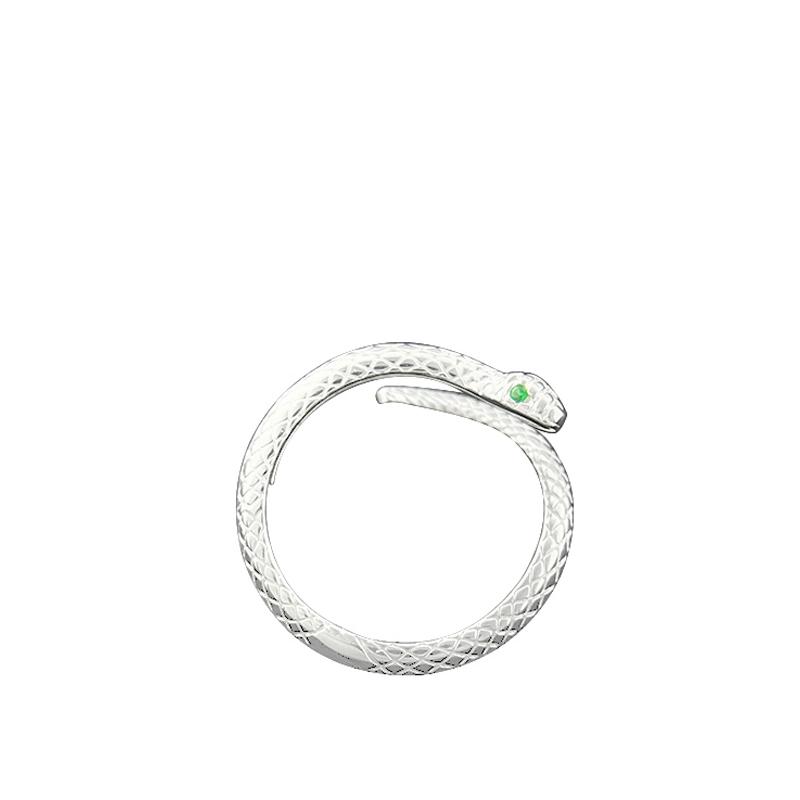 ヘビ指輪 レディース スネーク オープン ピンキー リング アクセサリー 装飾 小物 キラキラ プレゼント 個性的 エレガント おしゃれ 銀