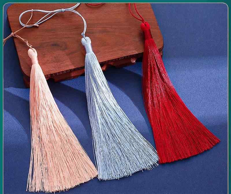 中華 ロング タッセル レディース メンズ 扇子 装飾 DIY 手芸 裁縫 紐 カーテン アクセサリー ペンダント レトロ 民族風 赤 ピンク 青