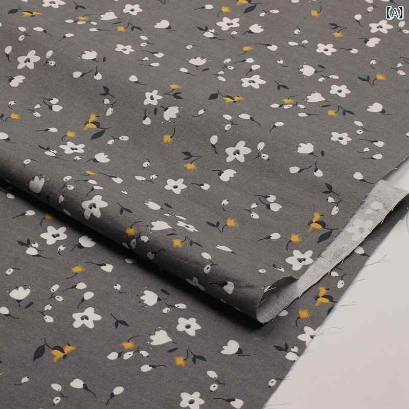 Twill - 生地 コットン ツイル 布 かわいい 花柄 リーフ いちご うさぎ ストライプ ドット プリント 幅160 長さ50cm ハンドメイド リメイク 手作り 服飾 手芸 材料 素材 資材 入学 準備 バック ポーチ 子供 衣類 パッチワーク 寝具 グレー
