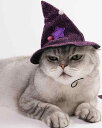 おもしろ ペット 服 猫 犬 ハロウィン コスチューム 魔法使い 帽子 マント 仮装 パーティー 写真撮影 フリーサイズ かっこいい 衣装セット 紫