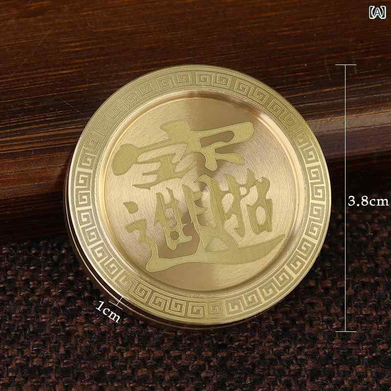 真鍮 置物 アンティーク調 コイン おしゃれ シンプル インテリア コレクション プレゼント モダン リビング 書斎 卓上 小さめ 持ち運び