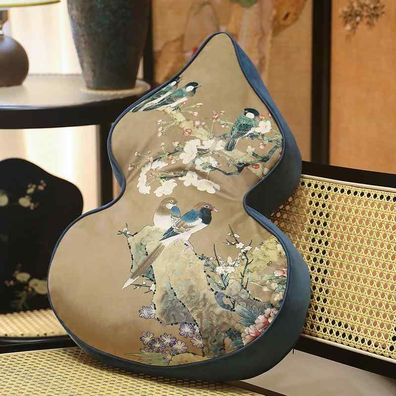 クッション 抱き枕 中国風 タッセル 軽量 リビング 寝室 ソファ インテリア 装飾 ディスプレイ 腰当て ..