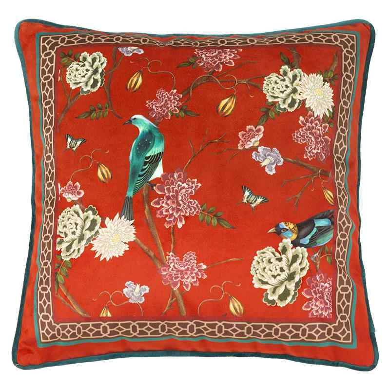 クッション 抱き枕 中国 民族風 ひょうたん型 ランタン型 四角形 タッセル リビング 寝室 ソファ イン..