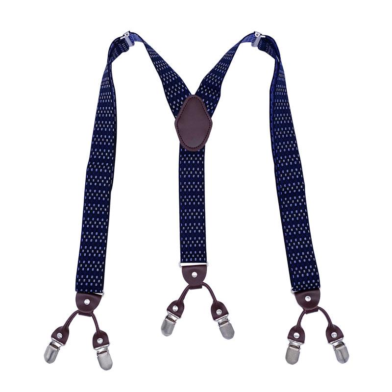 サスペンダー メンズ おしゃれ 英国風 大人 外出用 ビジネス 普段使い 6クリップ 合金 伸縮性 カジュアル 黒 青 グレー チェック柄 ストライプ