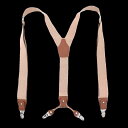 サスペンダー メンズ おしゃれ 英国風 大人 レトロ フック クリップ 合金 Y型 伸縮性 大きめ キャンバス カジュアル シンプル 無地 カーキ グレー 黒