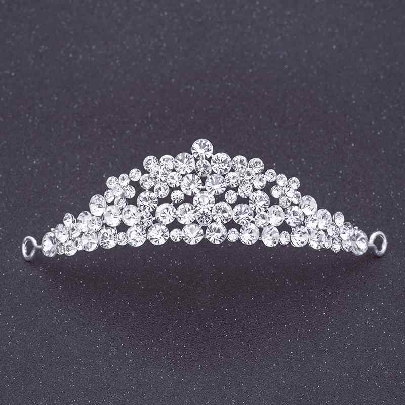 ティアラ 結婚式 花嫁 韓国 赤 シルバー ラインストーン ヘアアクセサリー ステージ 合金 メッキ キラキラ きれいめ パーティー シンプル