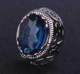 スーツ アクセサリー ラペルピン メンズ ブローチ ヴィンテージ風 ガンカラー メッキ ストーン ジャケット コート 胸元 シンプル おしゃれ 青