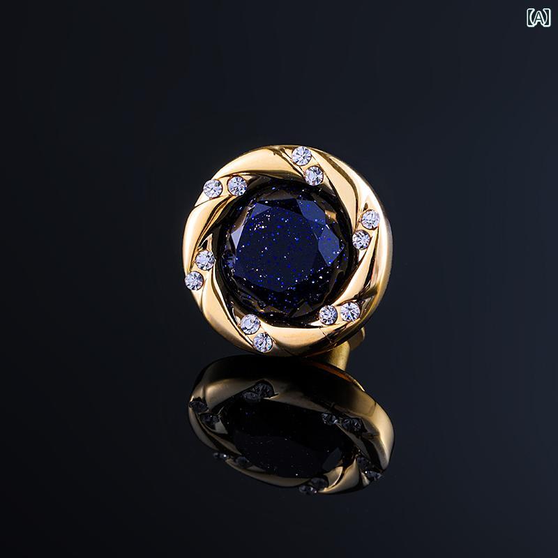 スーツ アクセサリー ラペルピン メンズ ブローチ レトロ キラキラ 星空 麦の穂 螺旋 ストーン ジャケット コート シャツ 襟 ボタン 韓国 男女兼用 ビジ...