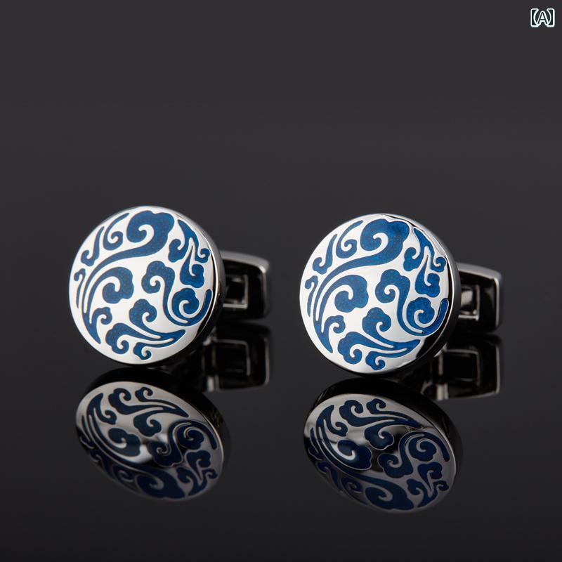 カフスボタン おしゃれ メンズ アンティーク調 フレンチ シャツ 袖口 銅 アクセサリー ビジネス フォーマル ギフト シルバー ゴールド スクエア ラウンド