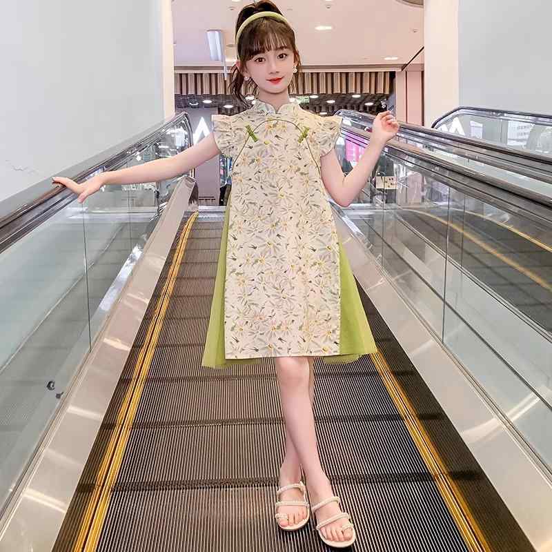 漢服 こども 女の子 夏 プリンセス 旅行 おでかけ 発表会 快適 防風 柔らかい スタイリッシュ フリル袖..