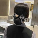 シニヨン ネット 可愛い ヘアアクセサリー お団子 髪留め フラワー リボン 付き 粗目 細目 看護師 ホテル 銀行員 ビジネス 大人 母の日 プレゼント 黒 ...