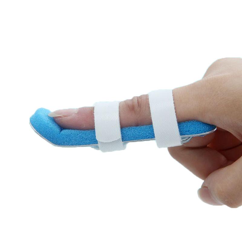 指 骨折 サポーター アルミ合金 固定 プレート カバー フィンガースプリント 通気性 面ファスナー シンプル スポンジ 青 柔らかい 調整