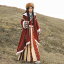 唐装漢服 レディース 冬 民族風 伝統的 ケープ マント 羽織り ロング丈 防寒 フード付き 厚手 裏起毛 ..
