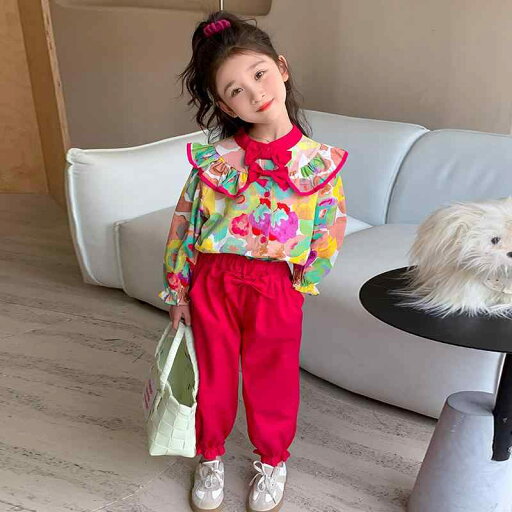 女の子 セットアップ 秋 おしゃれ キッズ 花柄 りぼん 赤 フリル 襟 韓国 アート お呼ばれ ボタン かわいい 個性的 長袖 バルーンスリーブ 女の子 セットアップ 秋 おしゃれ キッズ 花柄 りぼん 赤 フリル 襟 韓国 アート お呼ばれ ボタン かわいい 個性的 長袖 バルーンスリーブ