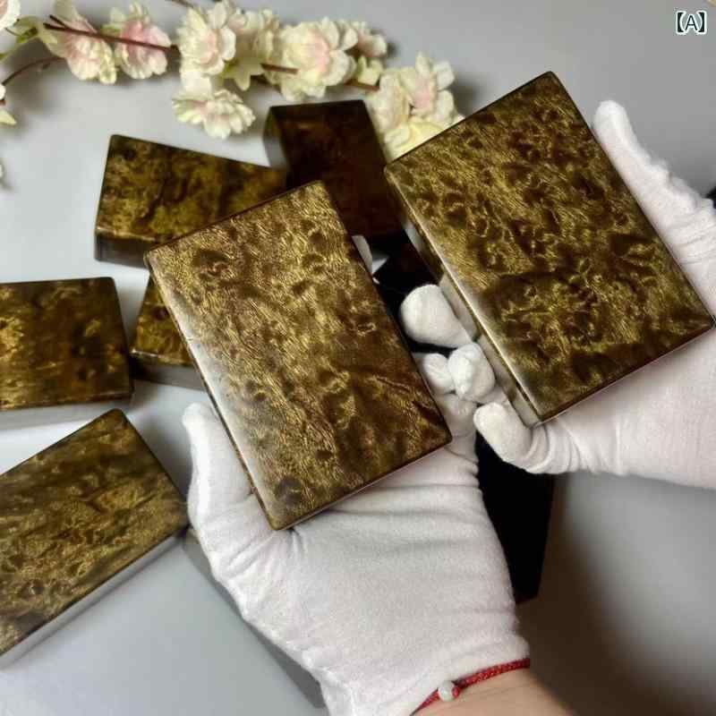 タバコケース メンズ 金糸楠 ダーク 黒檀 箱 波 雷 柄 鳳凰 おしゃれ 光沢 コンパクト ポータブル 四角 エレガント 木製 紳士 ギフト