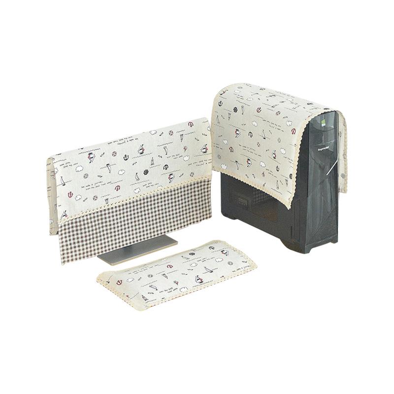 PCカバー デスクトップPC モニター ホコリよけ 防塵 ヨーロピアン カントリー 韓国風 北欧 シンプル か..