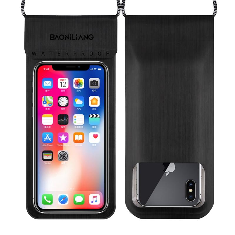 スマホ 防水ケース 男女兼用 水中撮影 タッチ操作 大画面スマホ 首掛け ネックストラップ ドライバッグ..