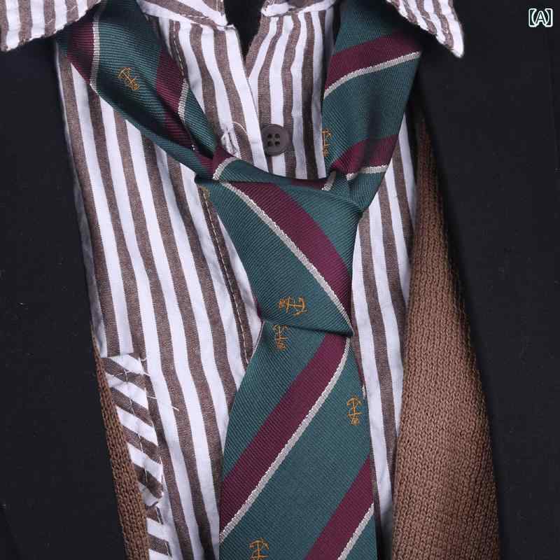 制服 ネクタイ JK 中学生 高校生 コスプレ おしゃれ スクール 通学 卒業式 緑 ストライプ ユニセックス レディース メンズ 韓国 シンプル 撮影 装飾