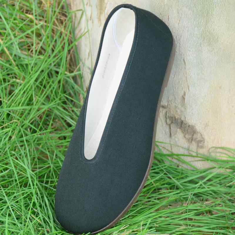 布靴 メンズ 男性 シニア 中国風 伝統 レトロ スリッポン ラウンドトゥ ローヒール 滑り止め 布製 ブラ..