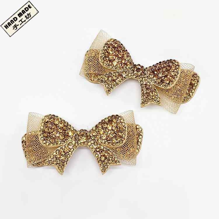 シューズアクセサリー レディース 女性用 ラインストーン リボン メッシュ 花飾り 精巧な作り アッパー..