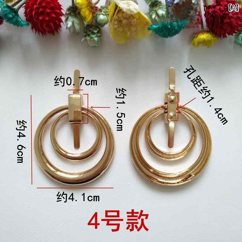 シューズアクセサリー ブーツ用 メタル ラインストーン フリンジ チャーム シュークリップ アッパー飾り シルバー ゴールド ブラック