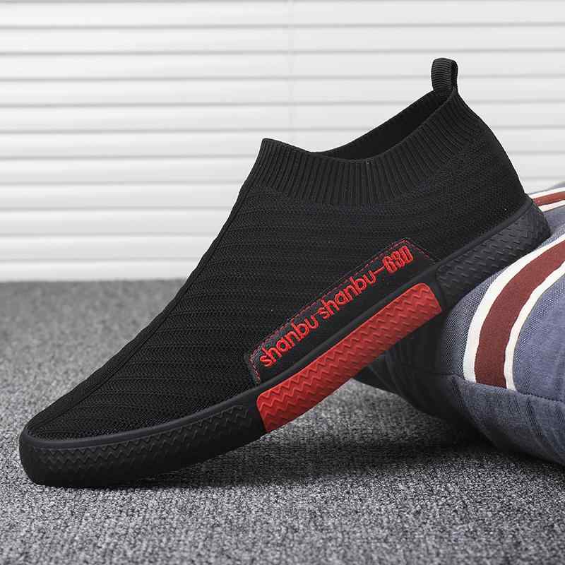 スニーカー メンズ カジュアルシューズ 韓国 通気性 メッシュ ニット 軽量 スリッポン 耐摩耗性 ラウンドトゥ フラットソール 普段使い アウトドア スポーツ 春夏