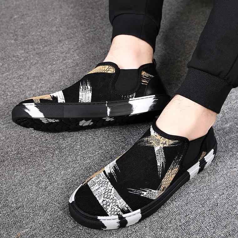 シューズ メンズ ハンドメイド キャンバス スリッポン 通気性 カジュアル ドライビングシューズ 紐なし フラット ゴム底 布製 春夏 普段使い