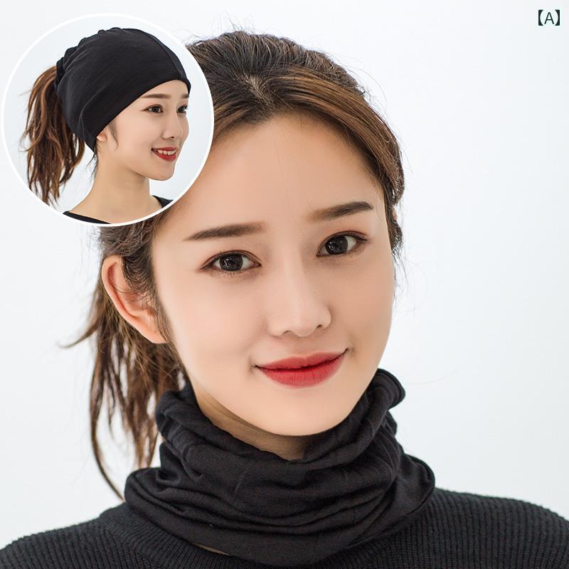 ネックウォーマー レディース おしゃれ ターバン ヘアバンド スカーフ 派手柄 千鳥格子 バラ シンプル 無地 黒 暖かい 防寒 秋冬