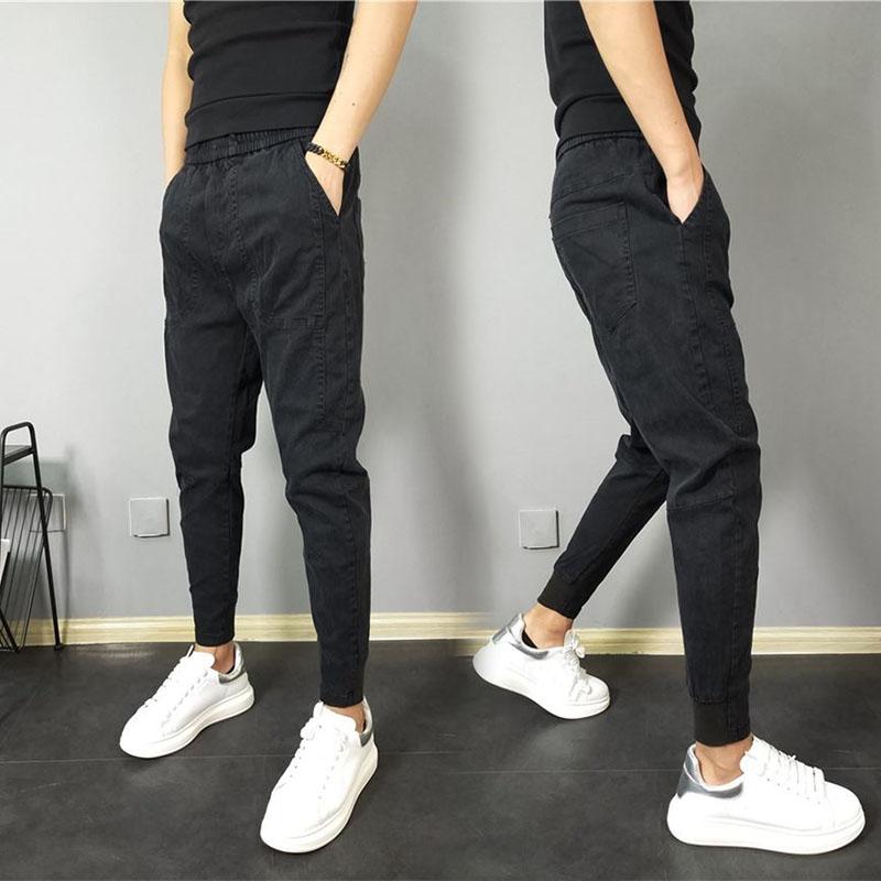 ジーンズ メンズ スキニーフィット 薄手 無地 春夏 韓国風 着回し カジュアル デニム ストレッチ ブルー ミッドライズ ロング丈 普段使い