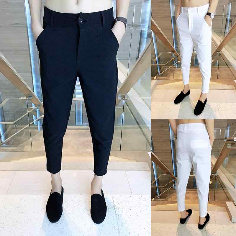 Skinney Pants - スラックス メンズ 春夏 ビジネス カジュアル きれいめ スリムフィット テーパード ストレッチ 無地 イージーケア