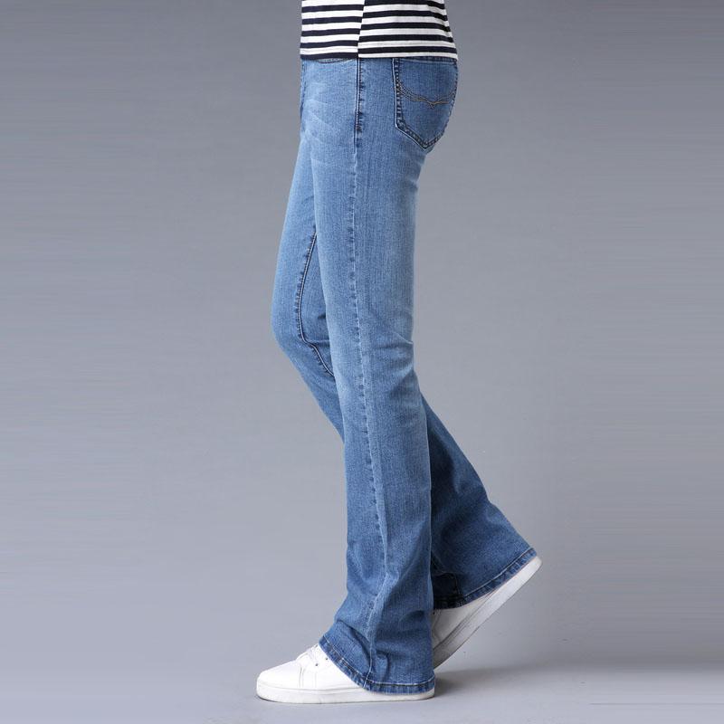 Skinney Pants - パンツ メンズ デニム スリムフィット ブーツカット ミドルウエスト ハイストレッチ 伸縮性 ウォッシュ加工 ヒゲ加工 韓国 カジュアル 普段使い ロング丈
