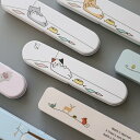 子供の携帯用 ステンレス 箸 スプーン セット パッケージ かわいいカトラリーボックス