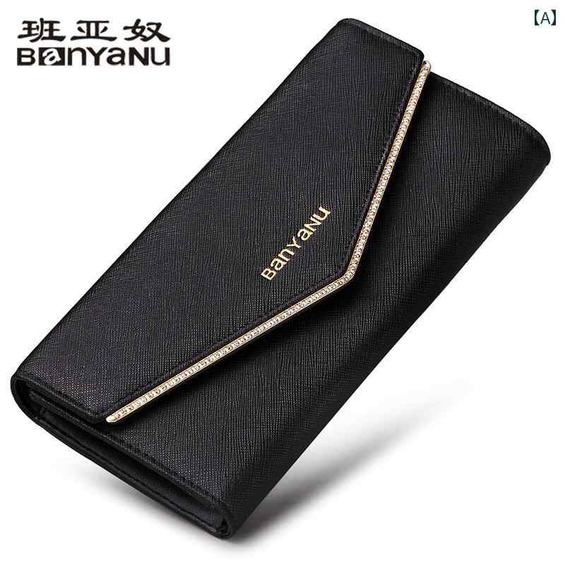 財布 レディース 長財布 牛革 革 レザー 大容量 ラインストーン ジルコニア スキミング防止 三つ折り ..