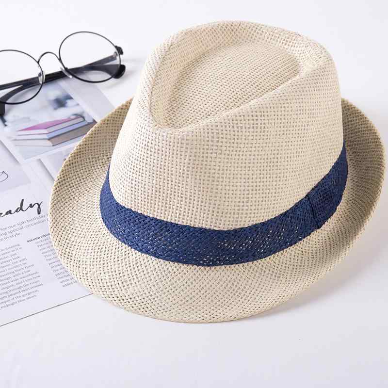 麦わら メンズ 男性用 日よけ帽子 ストローハット フェドーラハット ジャズハット 旅行 レジャー ビーチ アウトドア カジュアル 平つば 男女兼用 春夏 グレー ベージュ ホワイト ブラウン