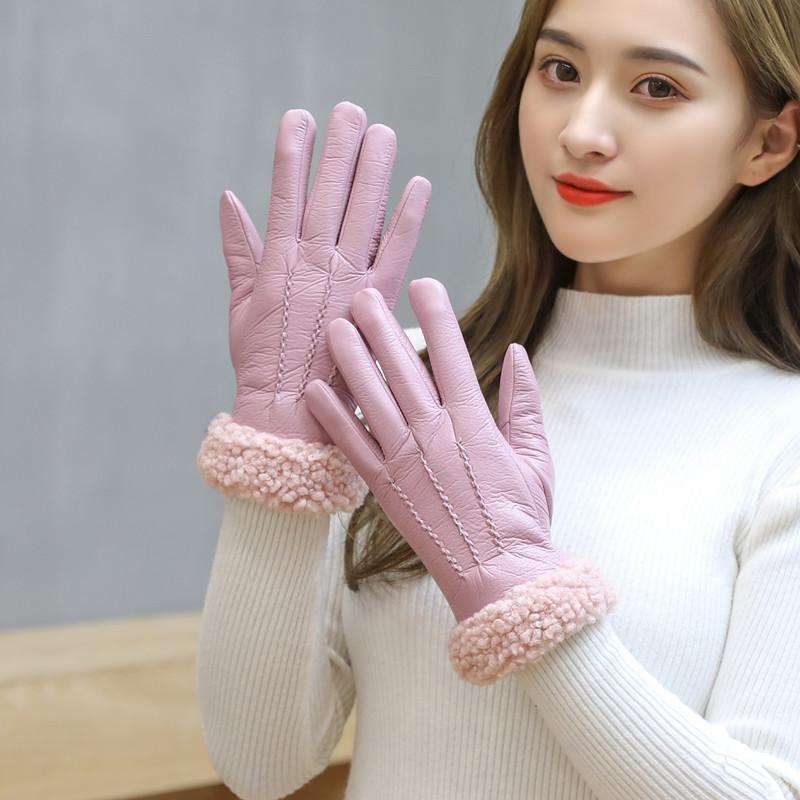 手袋 レディース 冬 防寒 暖かい 裏起毛 厚手 スキー PUレザー 防水 サイクリング ドライブ タッチパネ..