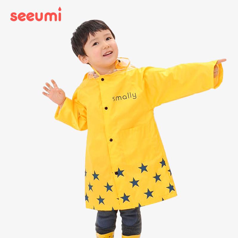 Seeumi 子供用 レインコート 男の子 女の子 環境保護 厚手 ジッパー式 韓国