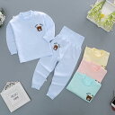 ベビー 赤ちゃん ハイウエスト 腹巻 綿 コットン インナー パジャマ 上下セット ルームウェア 肌着 暖かい 吸湿速乾 快適 部屋着 男女兼用