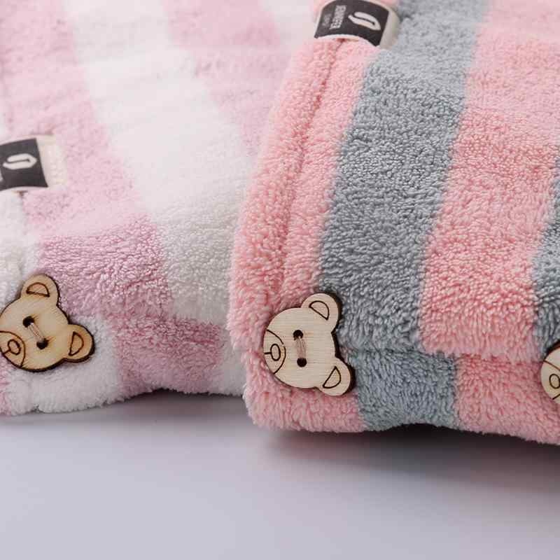 ヘアドライキャップ レディース 女性用 シャワーキャップ タオルキャップ ダブルレイヤー 厚手 強力吸..