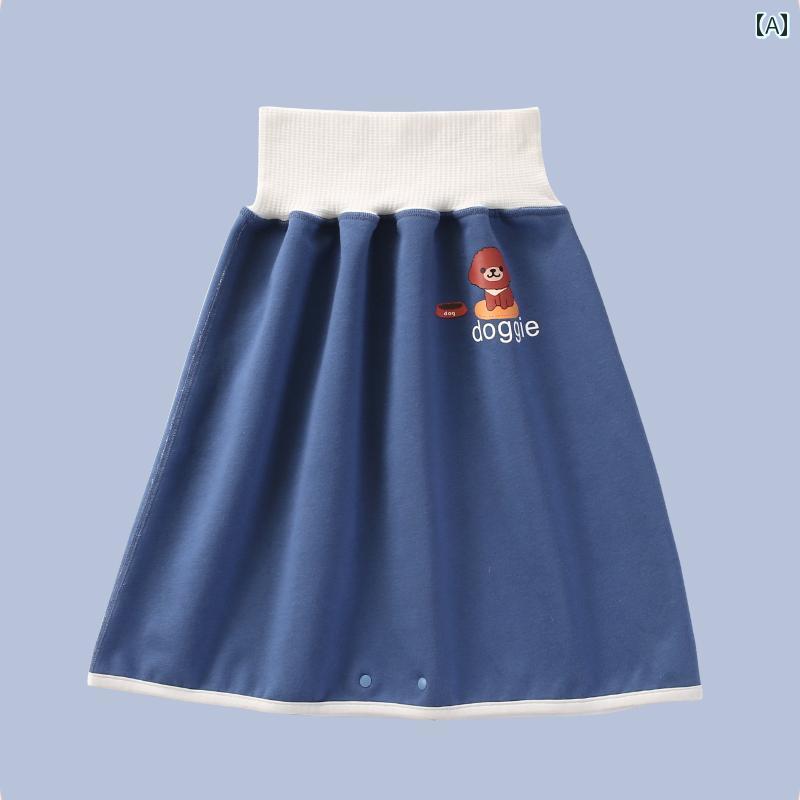おねしょスカート ベビー キッズ 男の子 女の子 防水 漏れ防止 綿 洗濯 トイレトレーニング 夜尿症対策 寝間着 かわいい キャラクター柄