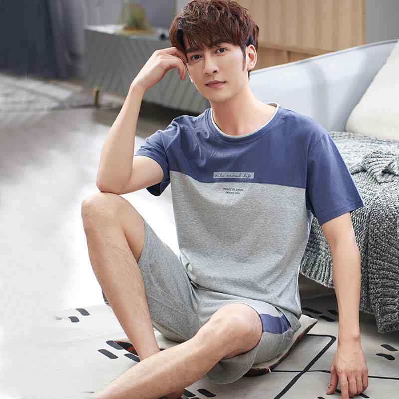 ルームウェア メンズ 春夏 半袖 ショートパンツ 綿 天竺ニット 薄手 パジャマ 部屋着 吸湿速乾 通気性 Vネック