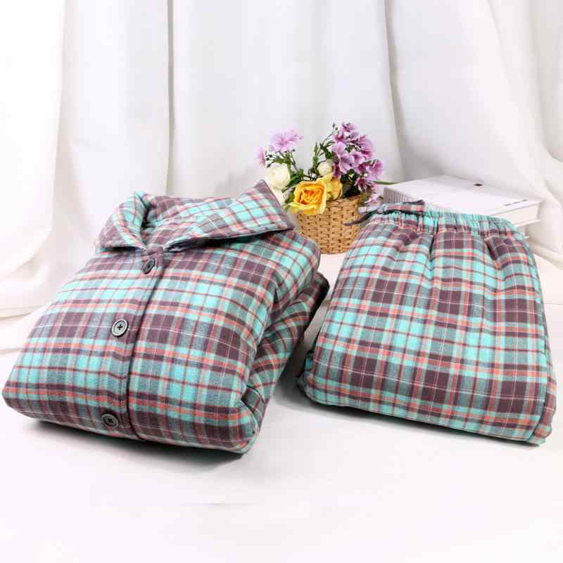 パジャマ レディース 女性用 中綿 三層 キルティング 厚手 あったか 綿 チェック柄 テーラードカラー 前開き 上下セット ルームウェア 寝間着 ゆったり 大きいサイズ 秋冬