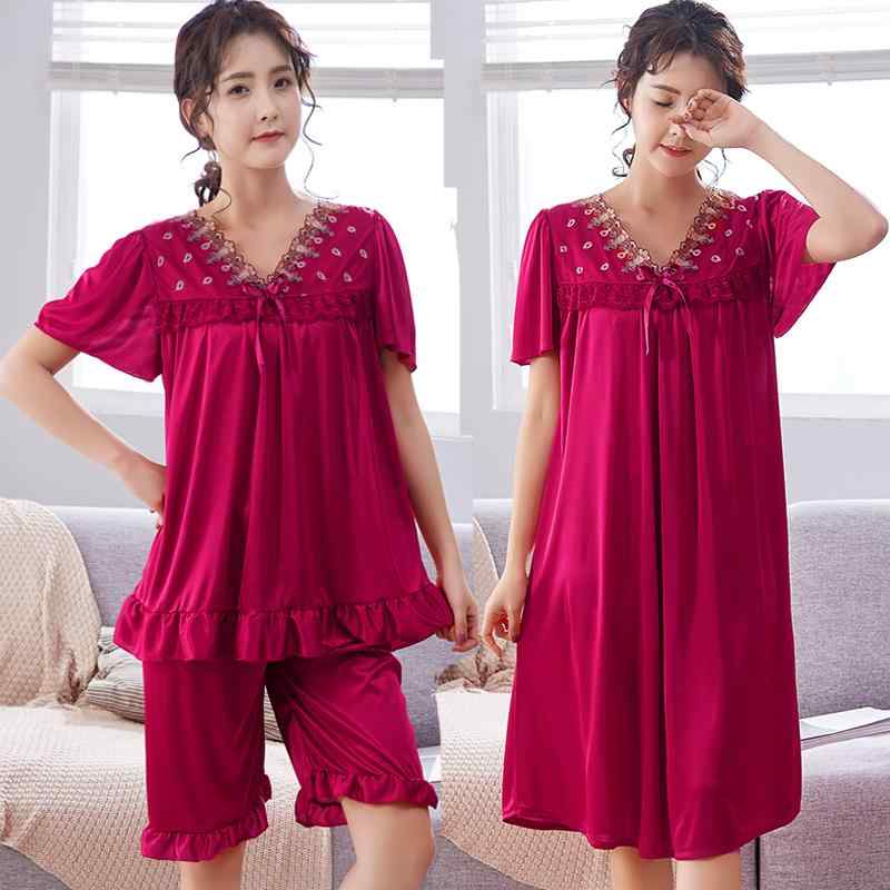 部屋着 ルームウェア レディース 大きいサイズ マタニティ ミセス ゆったり 半袖 接触冷感 調 ポリエス..