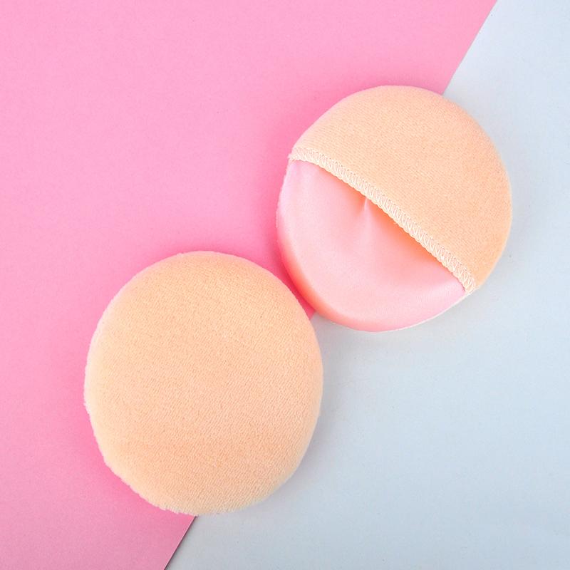 メイクスポンジ エアクッション グローブ型 コットン 丸型パフ BB CCクリーム ファンデーション リキッド パウダー用 メイク定着 交換用 2個セット スキンカラー