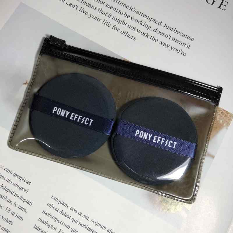 メイクパフ メイクスポンジ 両面タイプ ツヤ肌仕上げ クッションファンデーション リキッドファンデーション兼用 高密着 あらゆる肌質 ネイビー