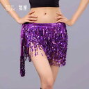 ベリーダンス ヒップスカーフ ミニ レディース オレンジ 緑 赤 おしゃれ エクササイズ パフォーマンス スパンコール フリンジ レッスン着 腰巻