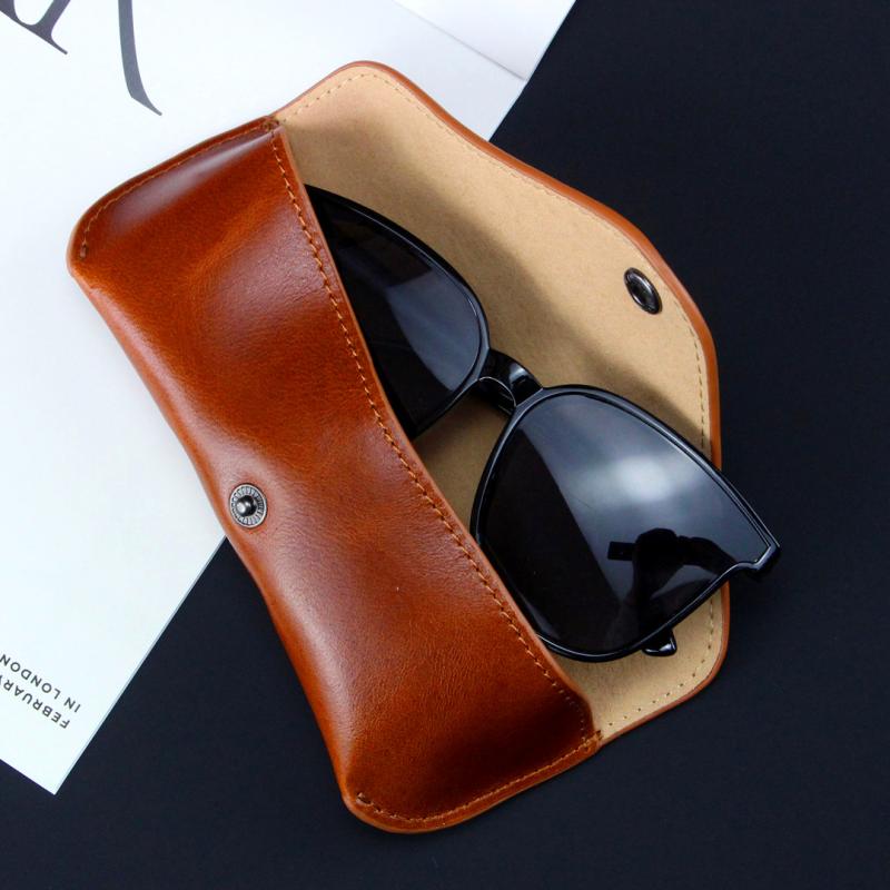 メガネケース 牛革 革 レザー ハンドメイド レトロ 和風 クラシック サングラス収納 アイウェアケース 保護 コンパクト ブラウン イエロー レッド グリーン ブルー ブラック