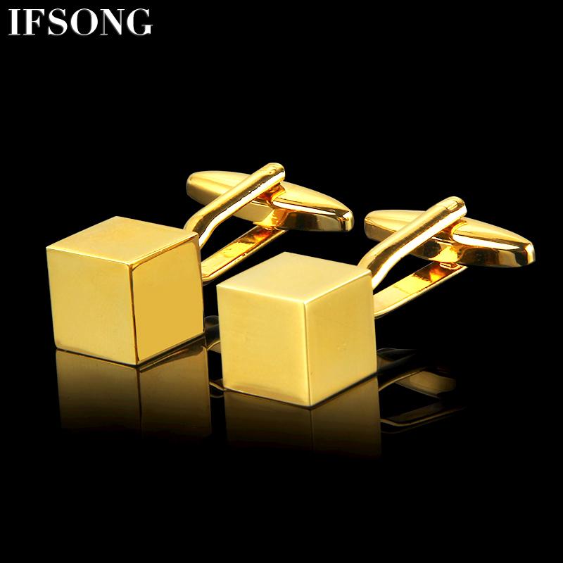 カフスボタン メンズ レディース 袖口ボタン フレンチカフス ドレスシャツ シンプル スクエア ゴールド 銅製 ビジネス スーツ フォーマル 上品 通勤 オフィ...