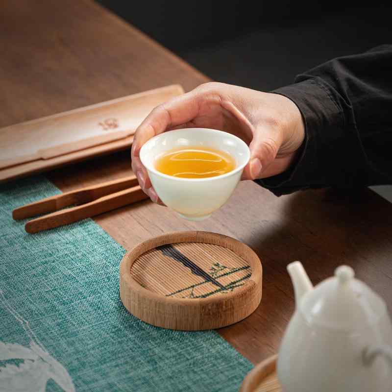 コースター 茶托 竹製 円形 断熱マット 茶道 来客用 おしゃれ 和モダン 禅風 レトロ 吸水 カップマット ティーマット 急須置き 小さめ おもてなし